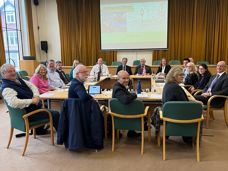 The Programme Board meeting in the Council Chamber