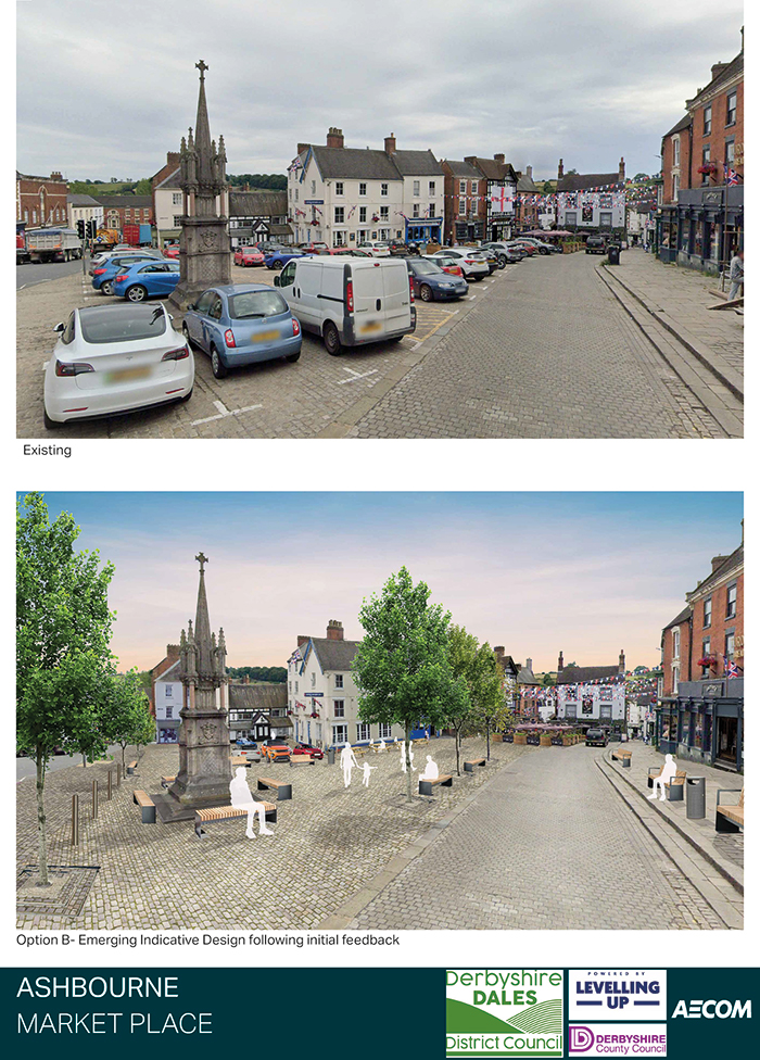 ashbourne market place before and after