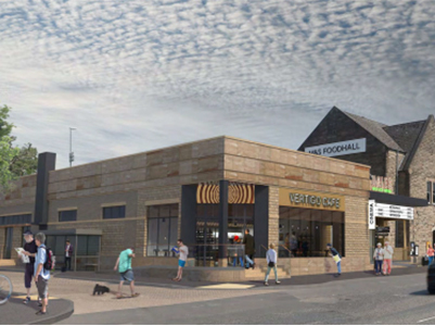 Artist's impression of the frontage of the Bakewell Road cinema complex