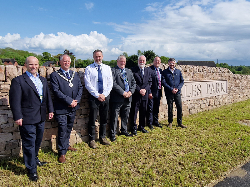District Council members and officers pictured at the Dales Park link road opening