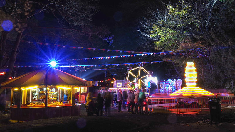 The fairground at Matlock Bath Illuminations